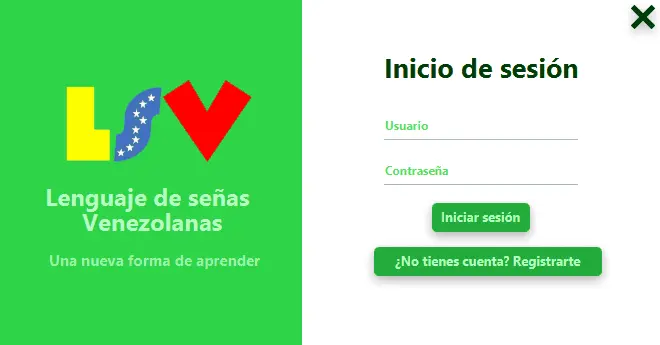 Pagina de inicio de sesion de LVS